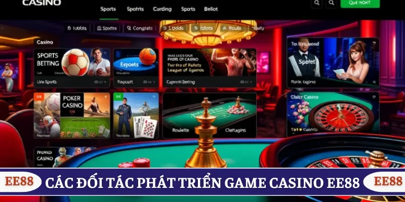 Các đối tác phát triển game hàng đầu tại casino EE88