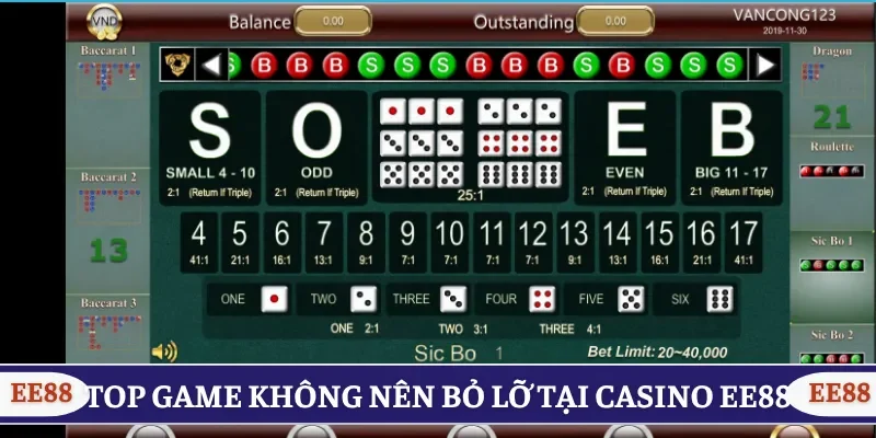 Top game không nên bỏ lỡ tại casino EE88
